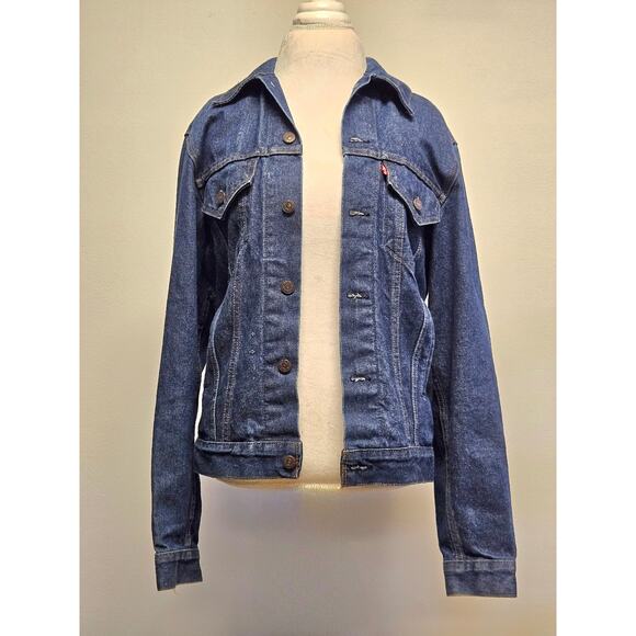 Levis Classic Large Blue Jean Jacket - Picture 1 of 7